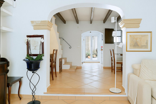 Elegant archway with hallway view
