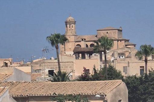 View of the church on the plaza