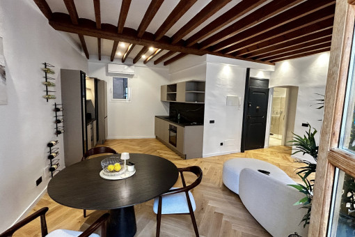 Open-plan kitchen