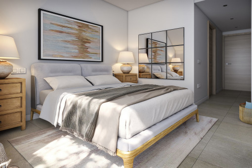 One of the three bedrooms 