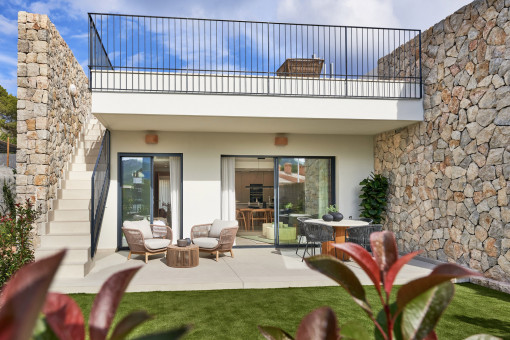 Spacious terrace and garden