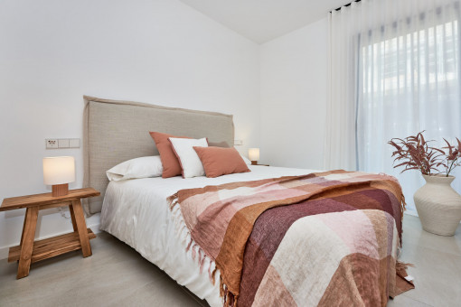 One of the three bedrooms