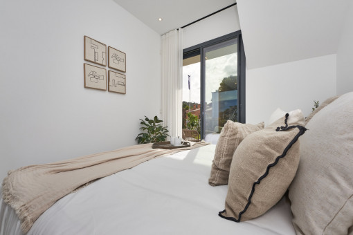 One of the three bedrooms