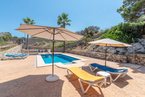 Gaze out across the sea – a peaceful pool area with sun and space