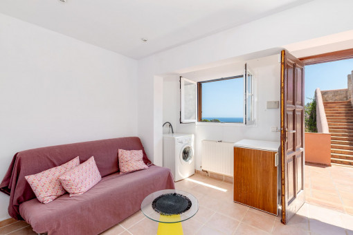 Separate guest apartment with two bedrooms, living room, bathroom and terrace