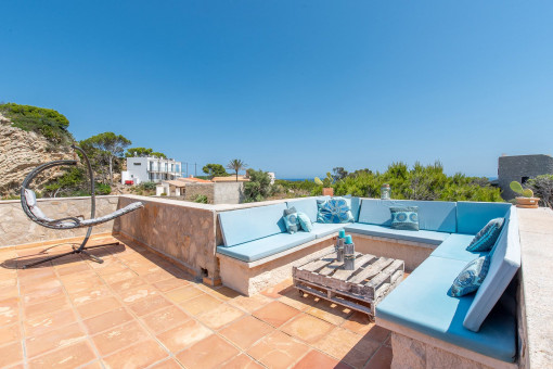 Sun terrace with chill-out area and breathtaking sea view