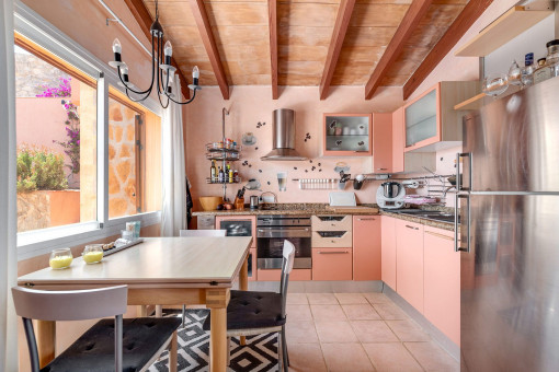 Spacious and fully equipped kitchen in classic Mediterranean style