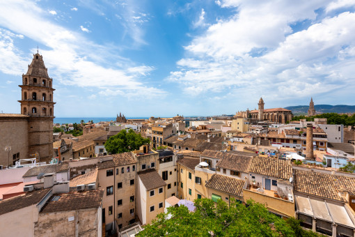 View over the rooftops of Palma's old town