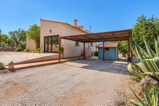 Carport right next to the house
