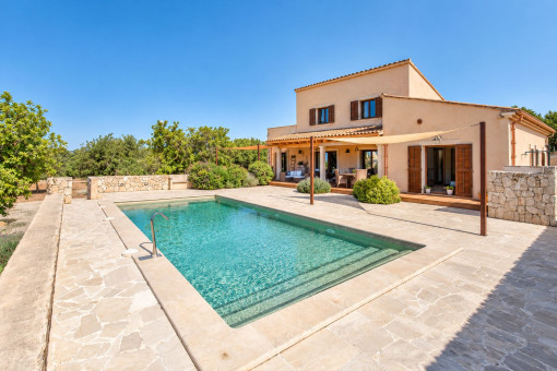 Main terrace leading to the pool area