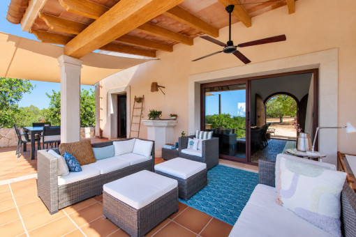Terrace with direct access to the pool