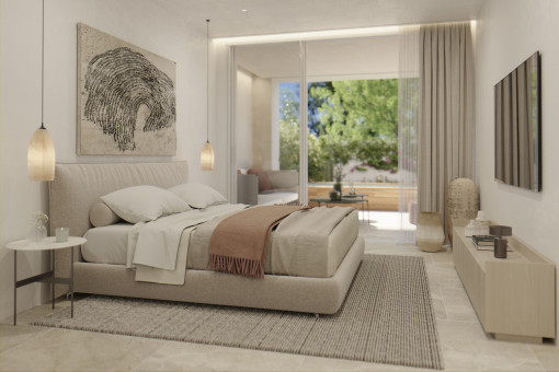 Spacious bedroom