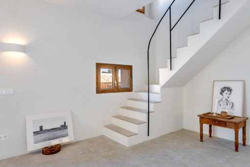 Stairs from living area