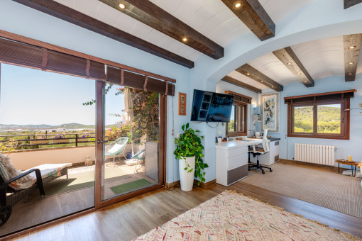 Office with sea views