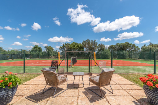 Private tennis court