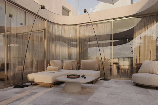 Terrace at the living area