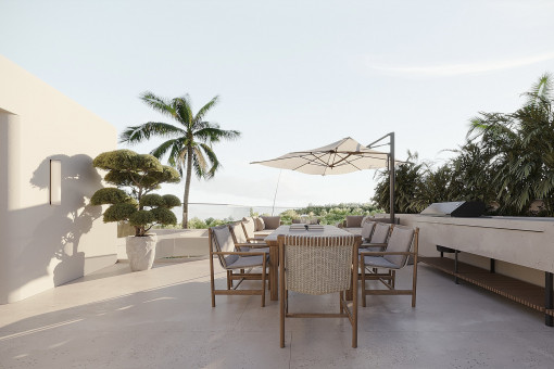 Private sea view rooftop terrace