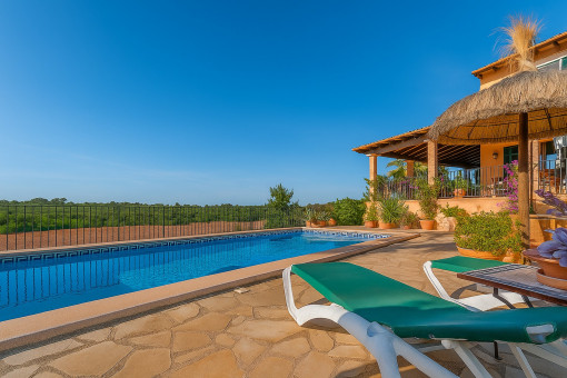 Sun terrace with landscape view