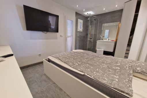 Bedroom with shower 