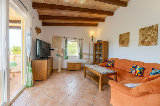 Living area with access to terrace