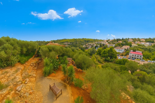 Panoramic view over urbanisation from second plot