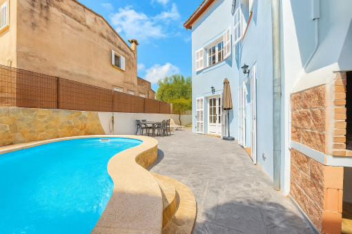 Pool at the rear side