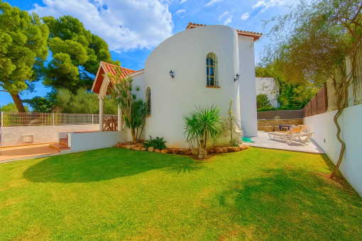 Garden view towards the house