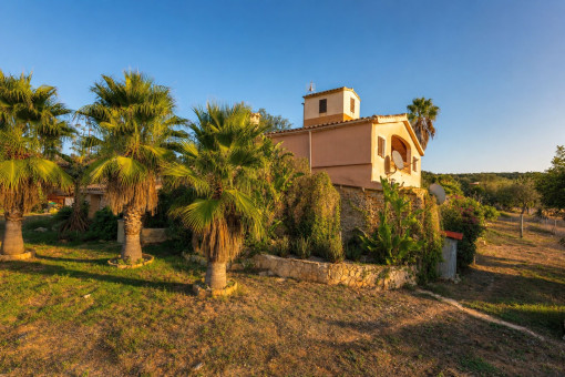 Mediterranean pool with lounge area and nature views near Manacor