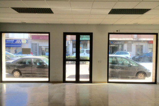 Large street-facing window front