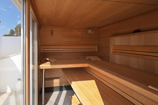 Sauna on the rooftop terrace