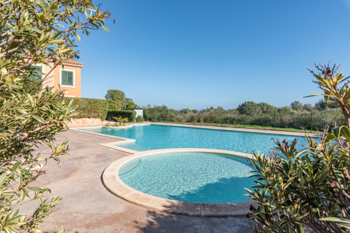 Communal pool with views of the surrounding nature