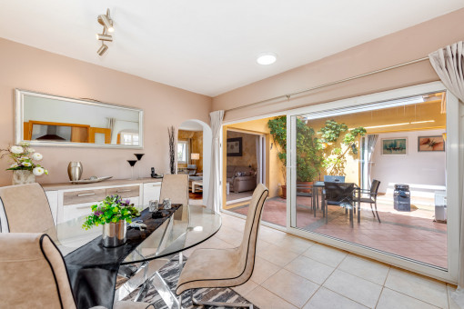 Open dining room