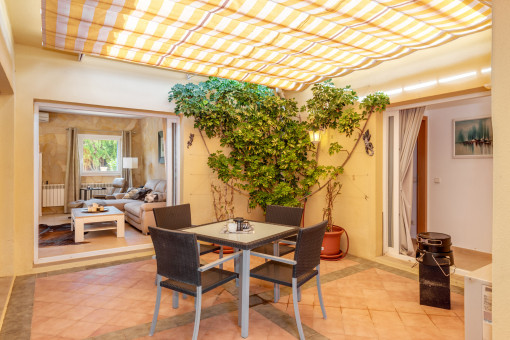 Covered atrium