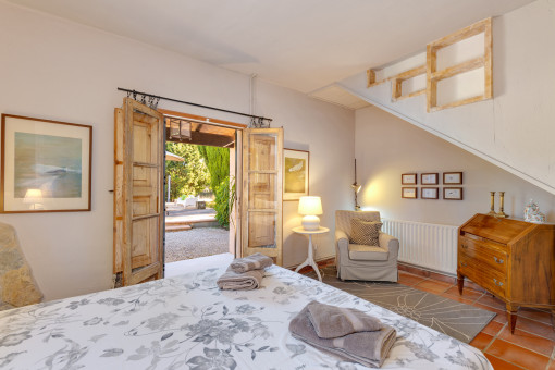 One of the three bedrooms