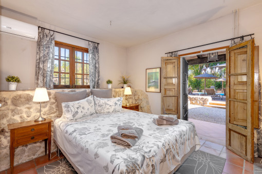 One of the three bedrooms