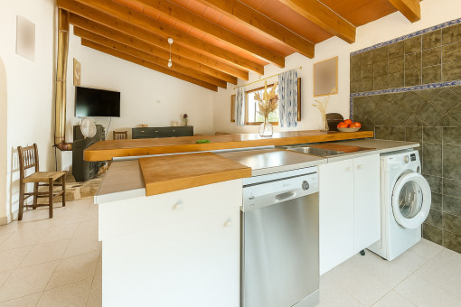 Kitchen of the upper apartment