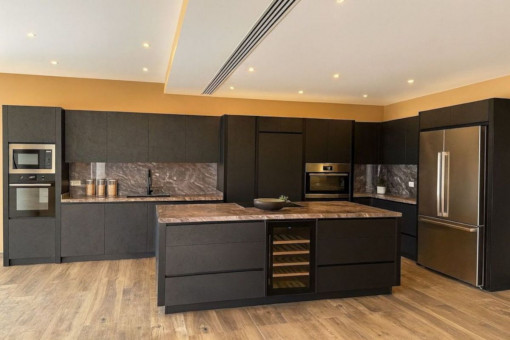 Elegant black kitchen