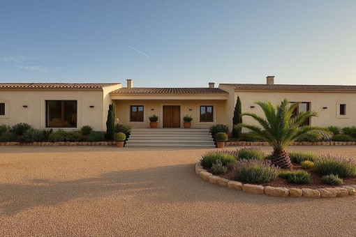 Front view with driveway