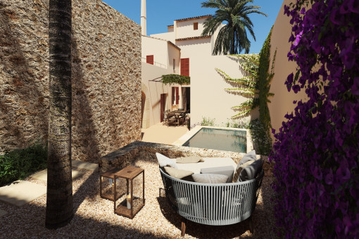 Patio wit mediterranean plants