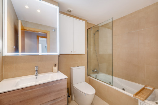 One of two bathrooms