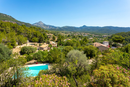 View over the community pool