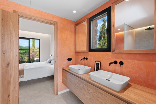 One of the two modern and timeless bathrooms