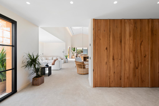 Lower level with architectural sophistication