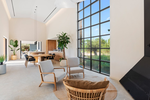 Bright living area with modern design