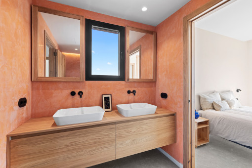 One of the two modern and timeless bathrooms