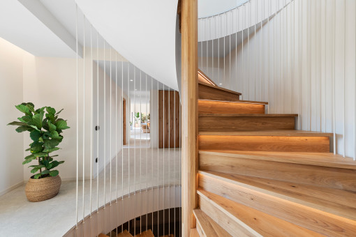 Designer staircase as an architectural highlight