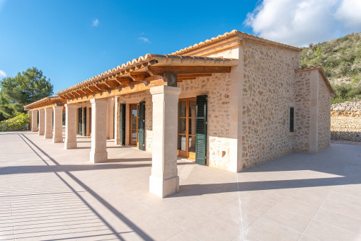 Spacious terrace upstairs