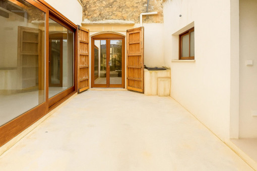 Quiet inner courtyard area of the house