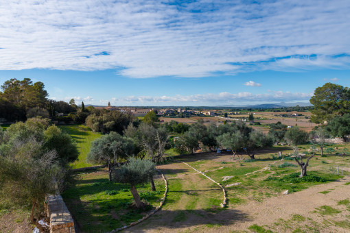 Panoramic view over the surrounding landscape