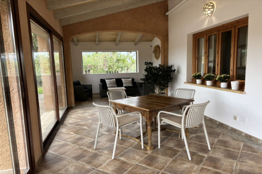 Comfortable and bright sunroom